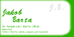 jakob barta business card